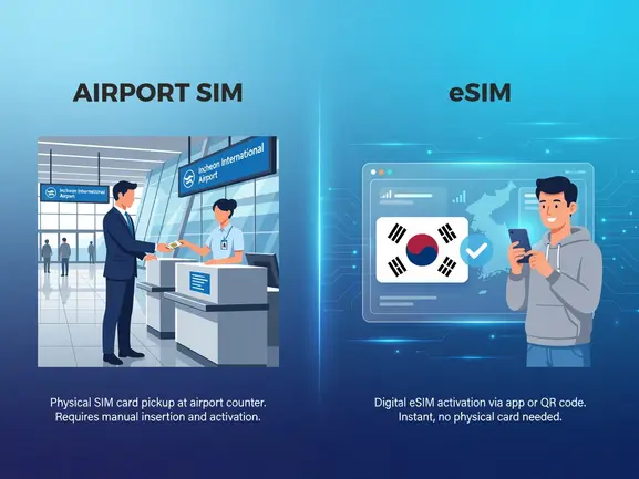 airport sim vs esim south korea - eSIMYat travel eSIM guide
