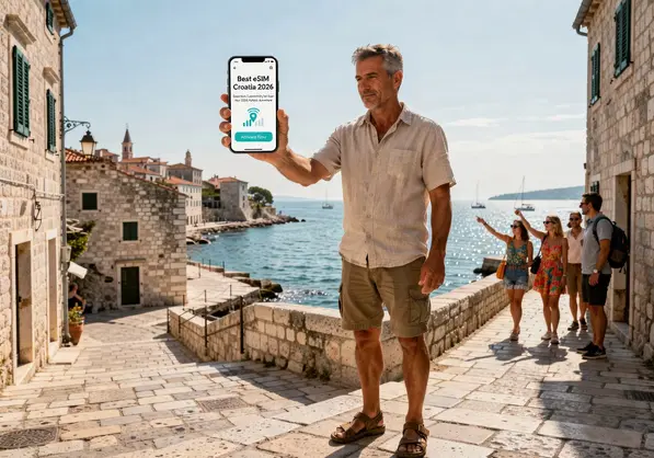 Best eSIM for Croatia 2026 - eSIMYat travel eSIM guide for Dubrovnik and Split