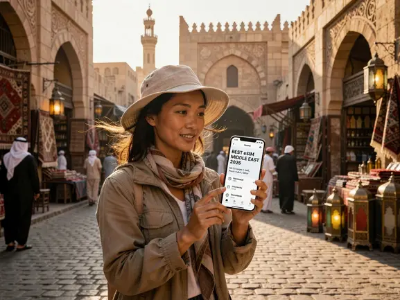 Best eSIM for Middle East 2026 - eSIMYat regional travel data plan guide