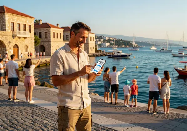 eSIM for Antalya Turkey - tourist internet setup guide with QR code activation