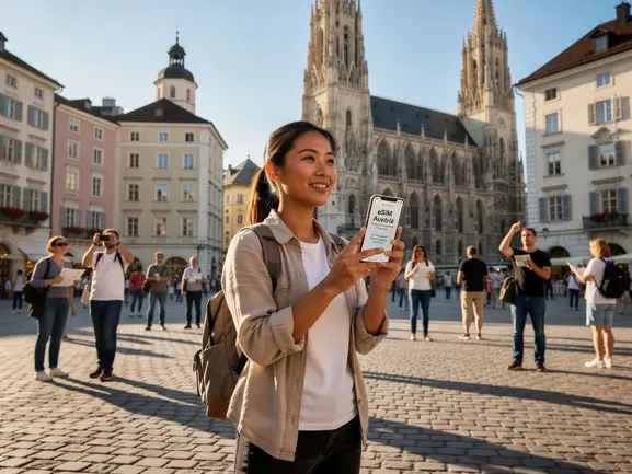 eSIM Austria no passport registration - instant QR activation with eSIMYat travel eSIM