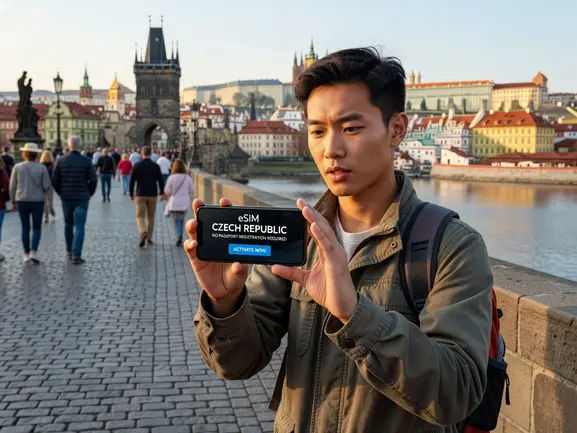 eSIM Czech Republic no passport registration - instant QR code activation guide