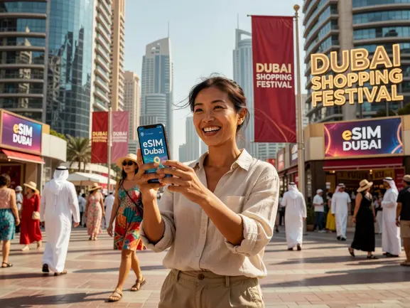 eSIM for Dubai Shopping Festival - stay connected while shopping at Dubai Mall