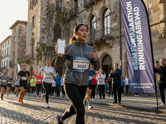 eSIMYat travel eSIM for international marathon runners staying connected abroad