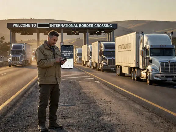 eSIM for truckers cross border - stay connected on freight routes with eSIMYat