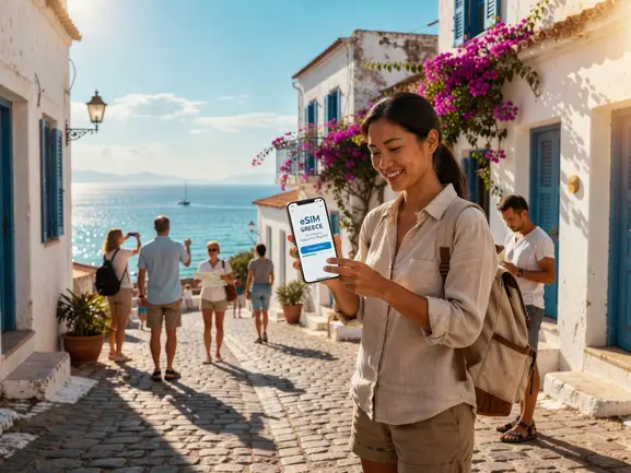 eSIM Greece no passport registration - activate instantly with QR code