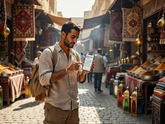 eSIM Iraq review worth it - traveler connected on 4G in Baghdad with eSIMYat