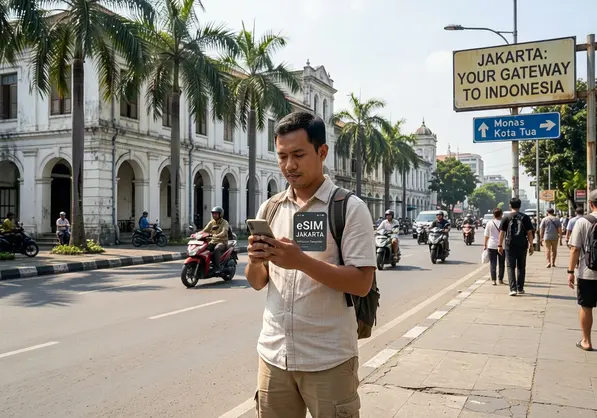 eSIM for Jakarta Indonesia - tourist data plan setup guide by eSIMYat