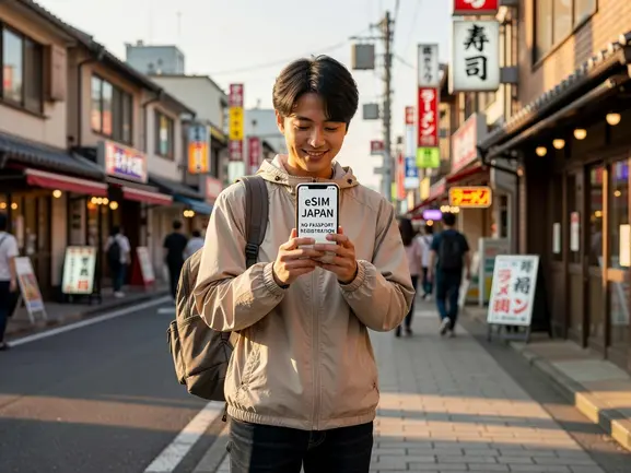 eSIM Japan no passport registration - instant QR code activation guide by eSIMYat