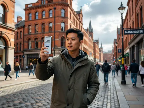 eSIM for Manchester tourist guide - stay connected with eSIMYat in the UK