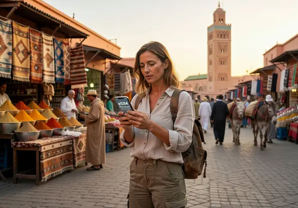 eSIM for Marrakech tourist guide — stay connected in the medina with eSIMYat