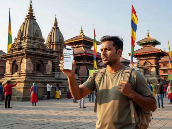 eSIM Nepal review worth it — traveler activating eSIM plan in Kathmandu