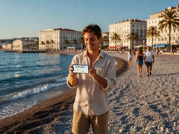 eSIM for Nice France - eSIMYat travel data plan for the French Riviera