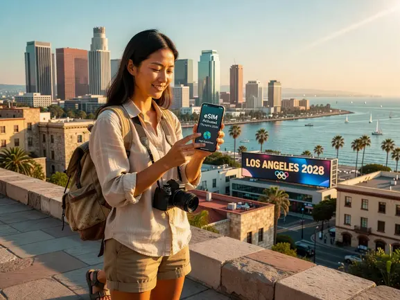 eSIM for Olympics 2028 Los Angeles - eSIMYat travel data plan guide