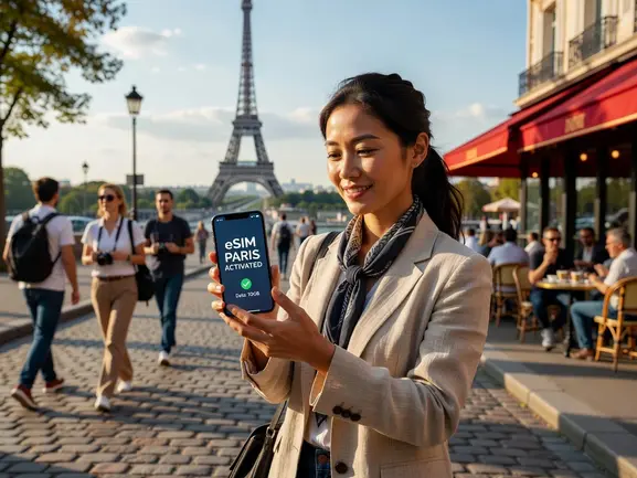 eSIM for Paris France - tourist internet setup guide with eSIMYat