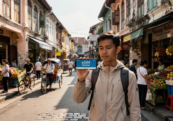 eSIM for Penang - tourist internet guide with eSIMYat Malaysia data plan