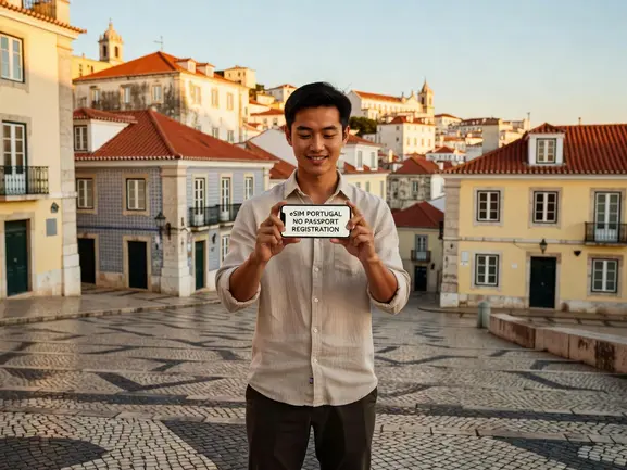 eSIM Portugal no passport registration - instant QR activation guide by eSIMYat