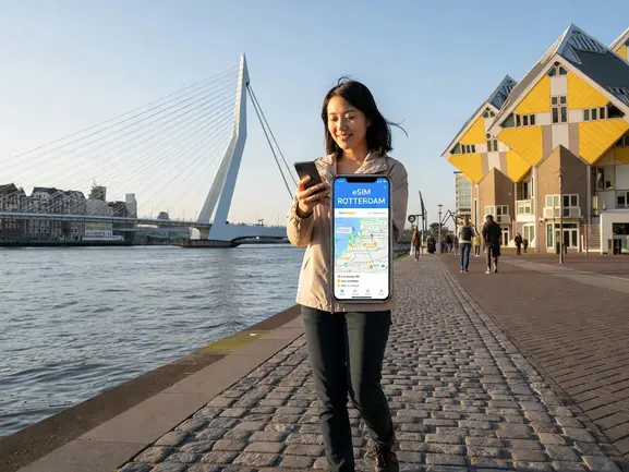 eSIM for Rotterdam Netherlands - tourist internet guide by eSIMYat