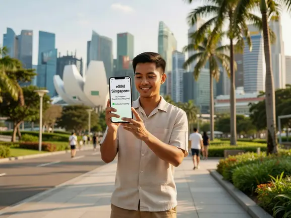 eSIM Singapore no passport registration - activate instantly with QR code, no ID required