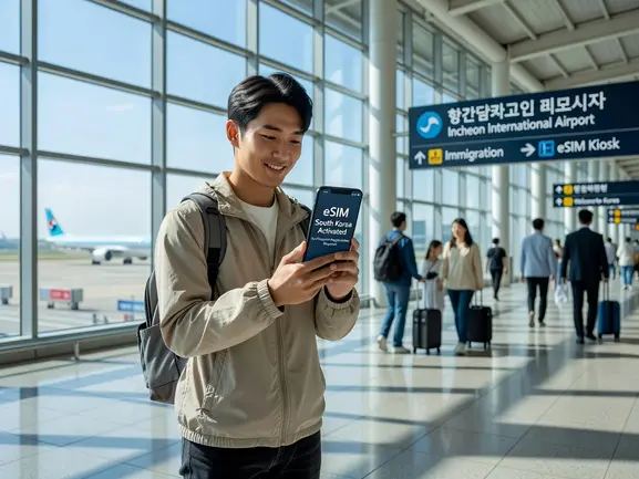 eSIM South Korea no passport registration — instant QR activation with eSIMYat