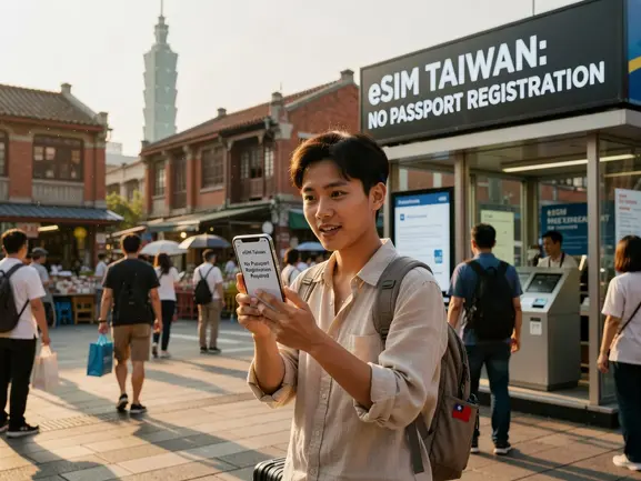eSIM Taiwan no passport registration - instant QR code activation guide by eSIMYat