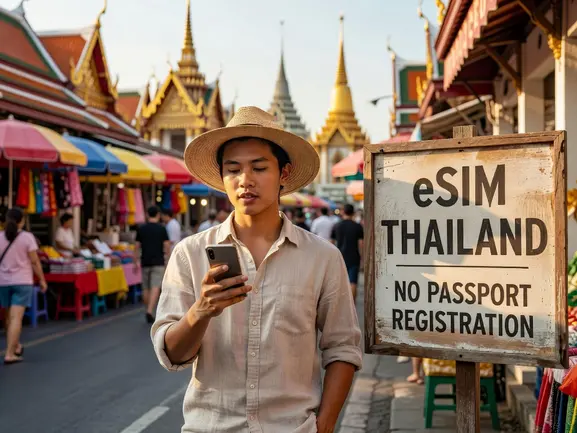 eSIM Thailand no passport registration - instant QR code activation guide