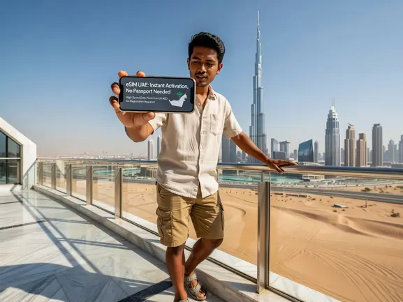 eSIM UAE no passport registration - instant QR activation guide by eSIMYat