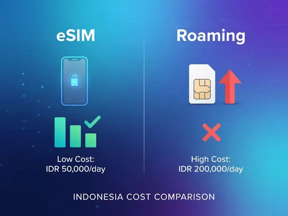 eSIM vs roaming Indonesia cost comparison — eSIMYat travel eSIM guide