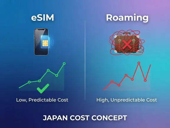 esim vs roaming japan cost comparison - eSIMYat travel eSIM guide