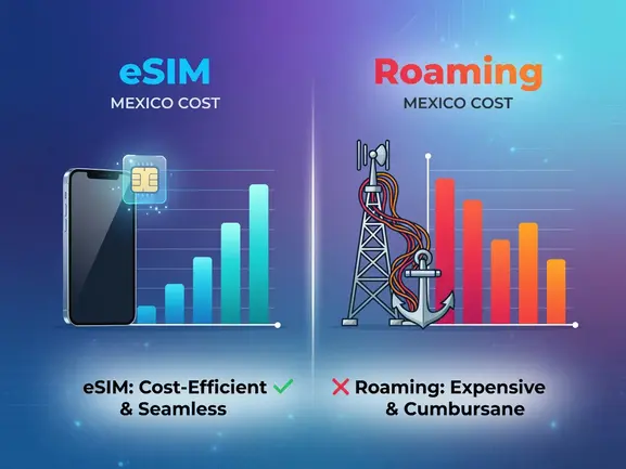 eSIM vs roaming Mexico cost comparison — eSIMYat travel eSIM guide