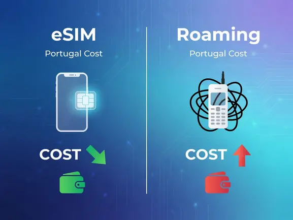 esim vs roaming portugal cost comparison chart - eSIMYat travel eSIM guide