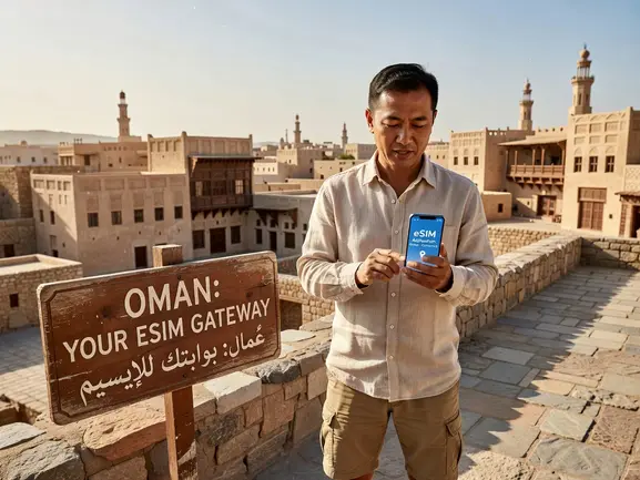 First time using eSIM in Oman - beginner's setup guide with eSIMYat