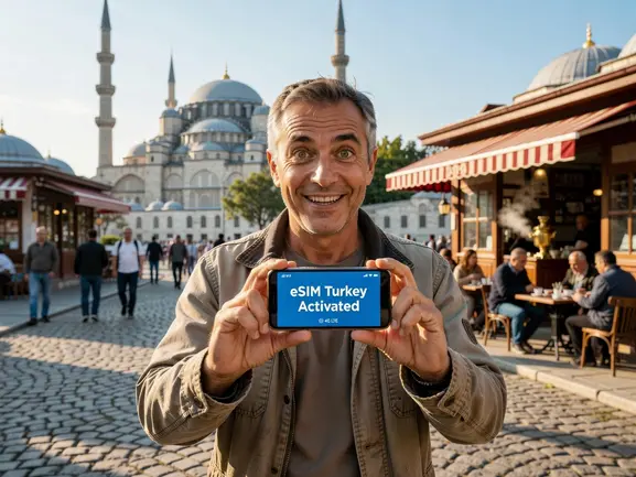 First time eSIM setup guide for Turkey travel - eSIMYat QR code activation