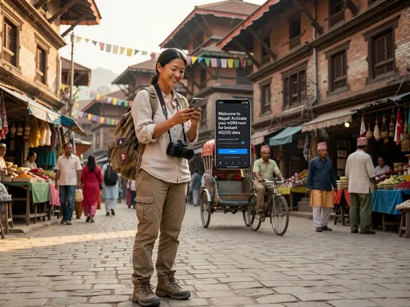 Prepaid eSIM for Nepal - eSIMYat travel data plan guide for trekkers