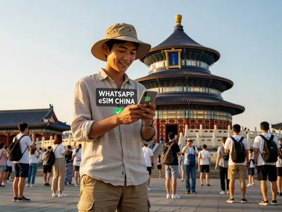 WhatsApp eSIM China setup guide - eSIMYat travel eSIM activation steps