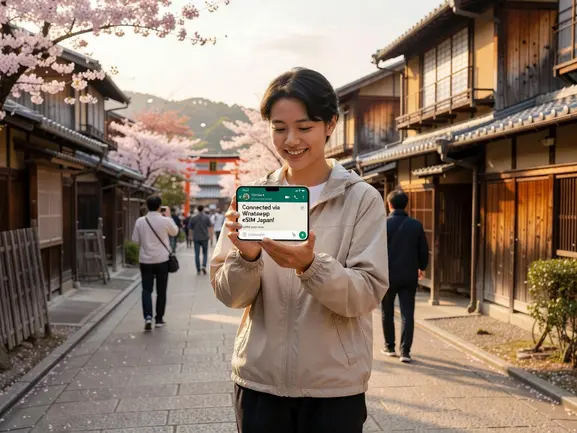 Using WhatsApp in Japan with eSIMYat travel eSIM — instant activation guide