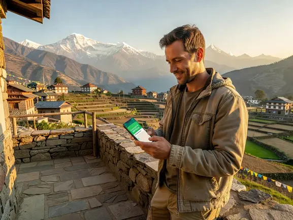 Using WhatsApp in Nepal with eSIMYat travel eSIM - stay connected in Kathmandu