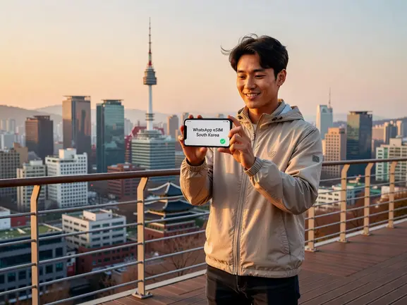 WhatsApp eSIM South Korea - stay connected in Seoul with eSIMYat travel eSIM