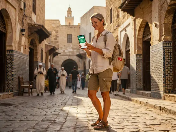 WhatsApp eSIM Tunisia setup guide - stay connected with eSIMYat travel eSIM
