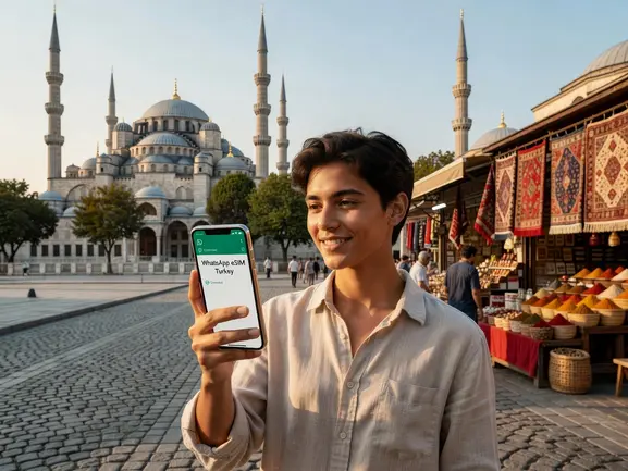 WhatsApp eSIM Turkey setup guide - stay connected with eSIMYat in Istanbul