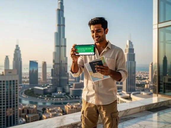 WhatsApp eSIM UAE setup guide — eSIMYat travel eSIM activation